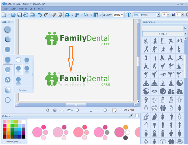 dental logo design-add effect