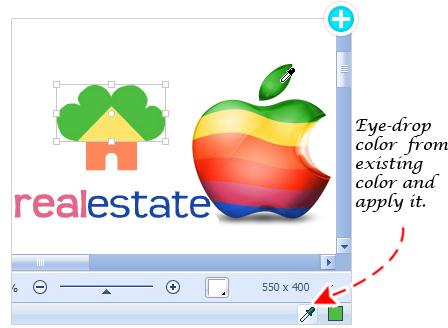 Create Logo - Apply Color by Eyedropper