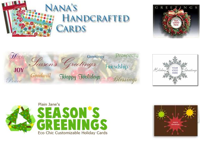 logo holiday cards samples